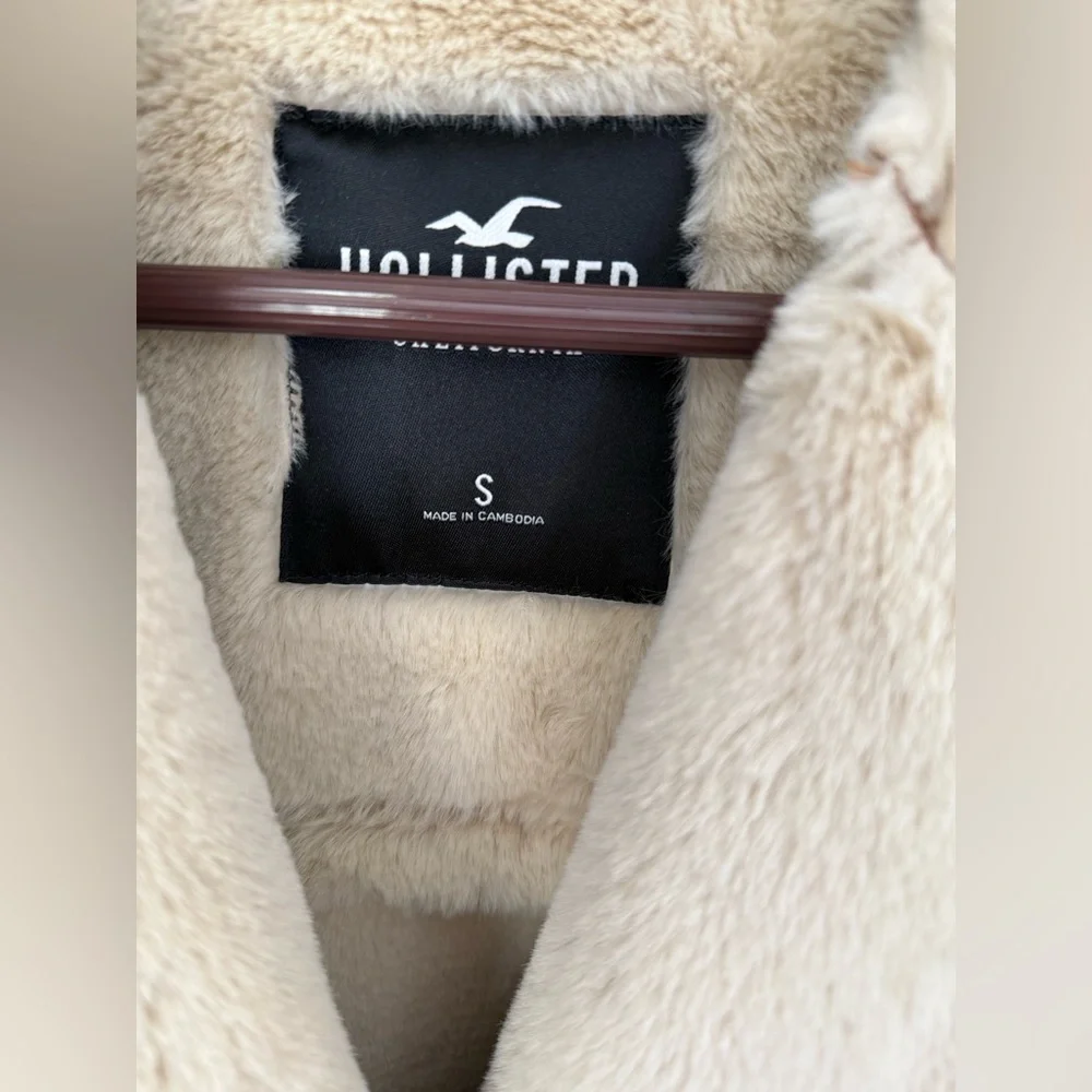 Suede motorcycle ramones jacket fur lined Hollister size Small - Picture 8 of 8